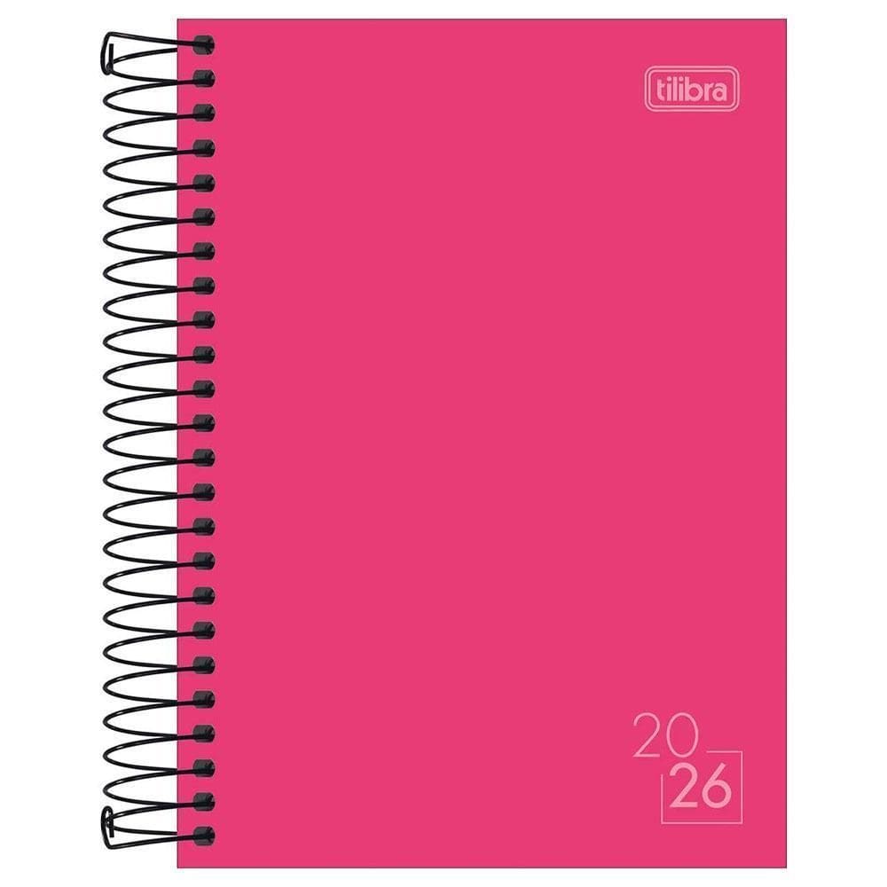 Agenda Diária 2026 Espiral M5 160Fls Spice Rosa Tilibra
