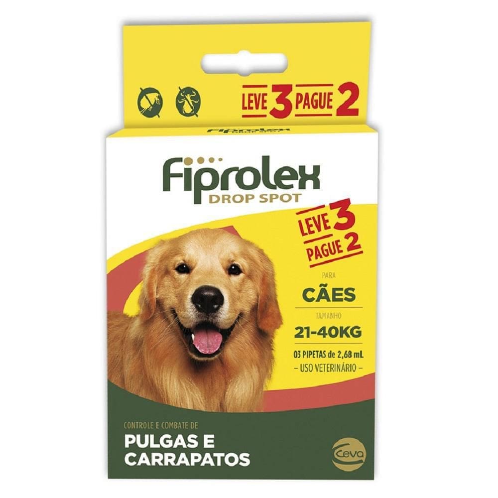 Fiprolex Cães 21Kg A 40Kg