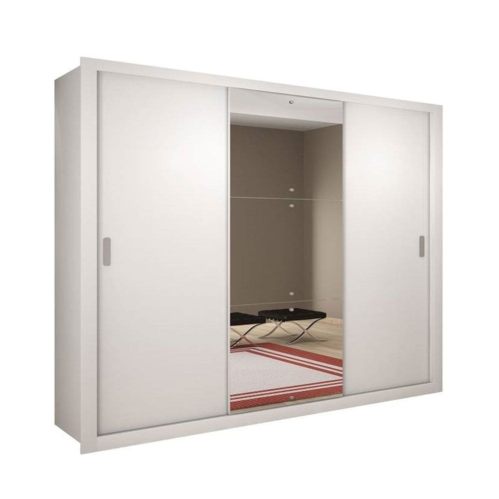 Guarda Roupa Casal Veneza Luxo com 3 Portas MDF Rufato