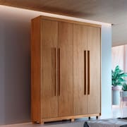 Guarda Roupa Solteiro Heros 4 Portas MDF Com pés Moderna