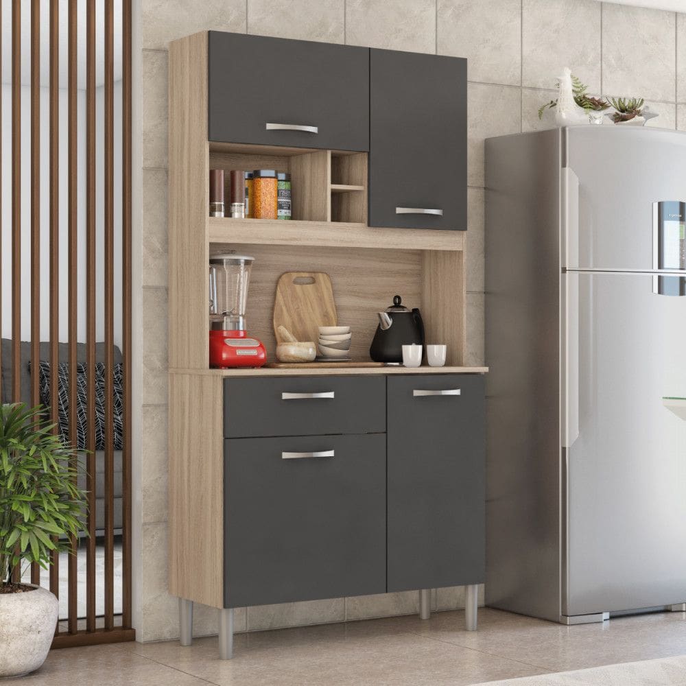 Armário Demóbile Cozinha Malta 4 Portas 1 Gaveta