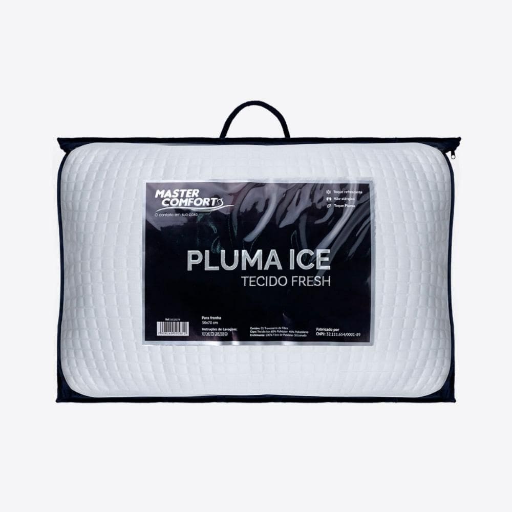 Travesseiro Antialérgico Pluma Ice Master Comfort Branco