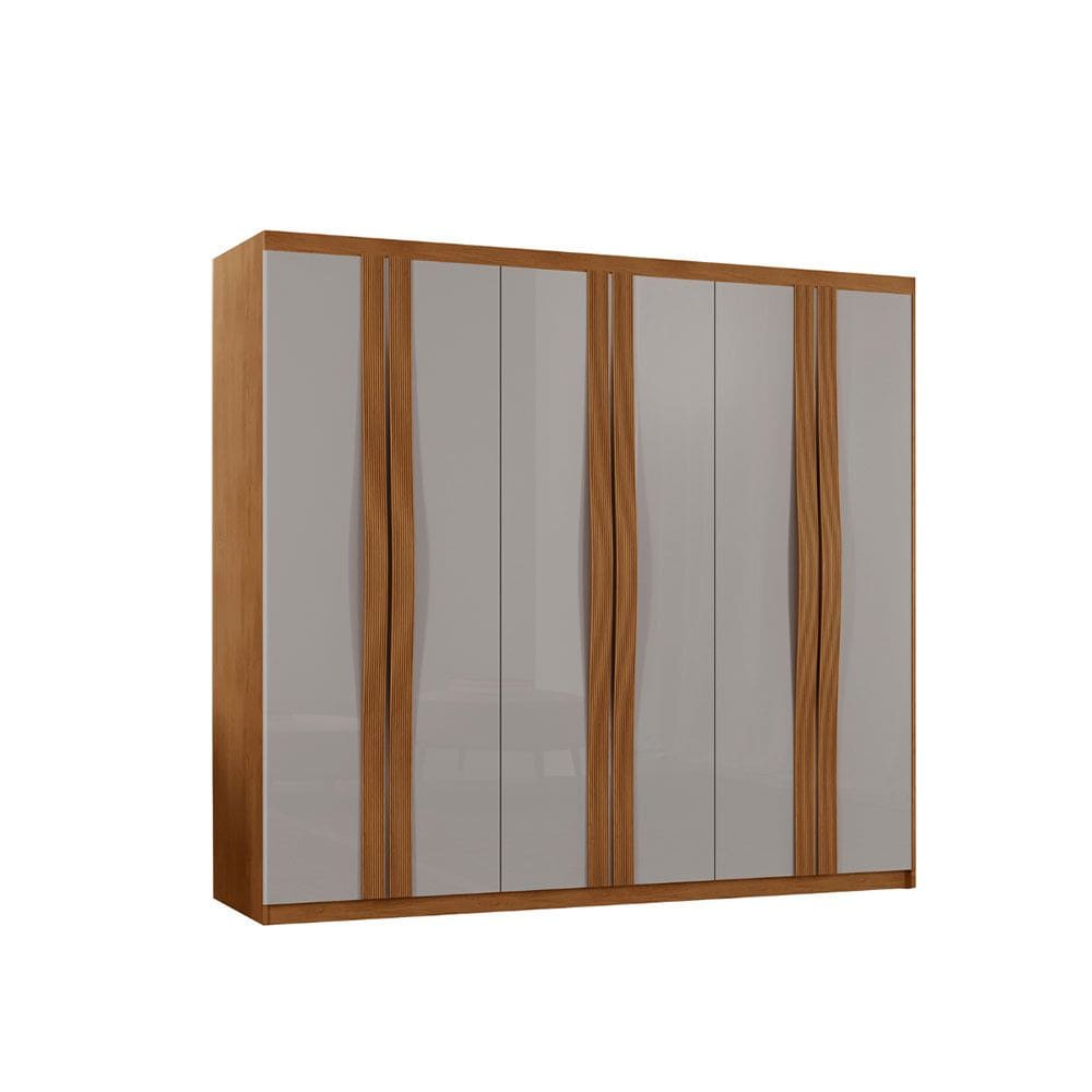 Guarda Roupa Casal Dunas MDF 6 Portas e 2 Gavetas Moderna