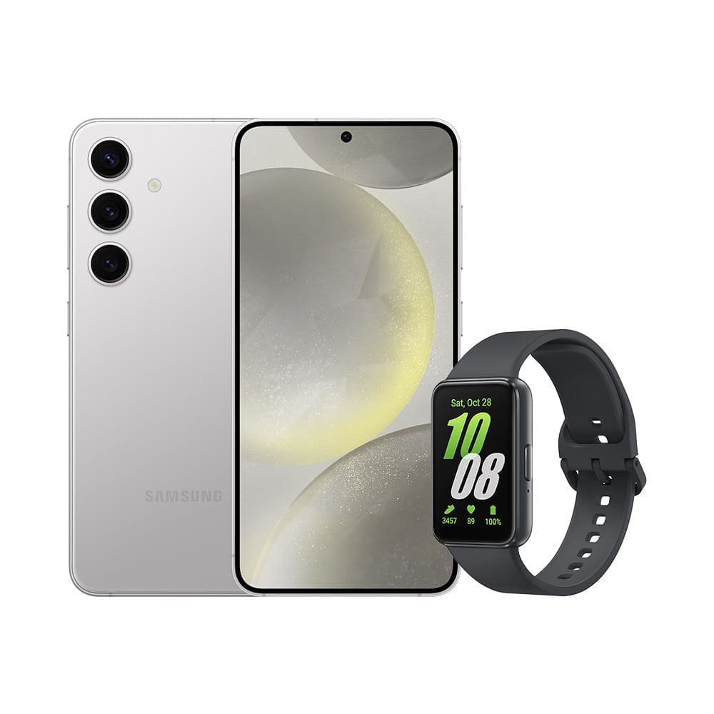 S24 (256GB) - Cinza + Galaxy Fit3 - Grafite