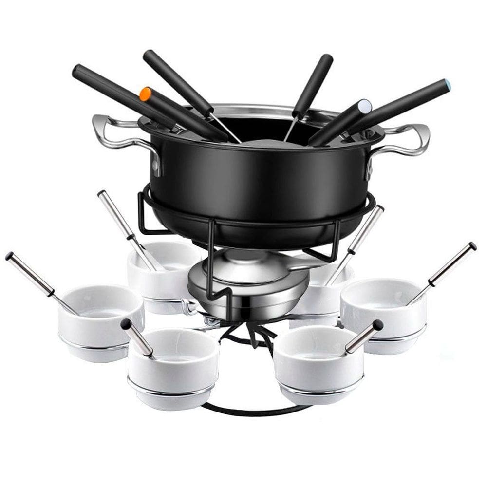 Conjunto Para Fondue 22 Peças Potes Cerâmica