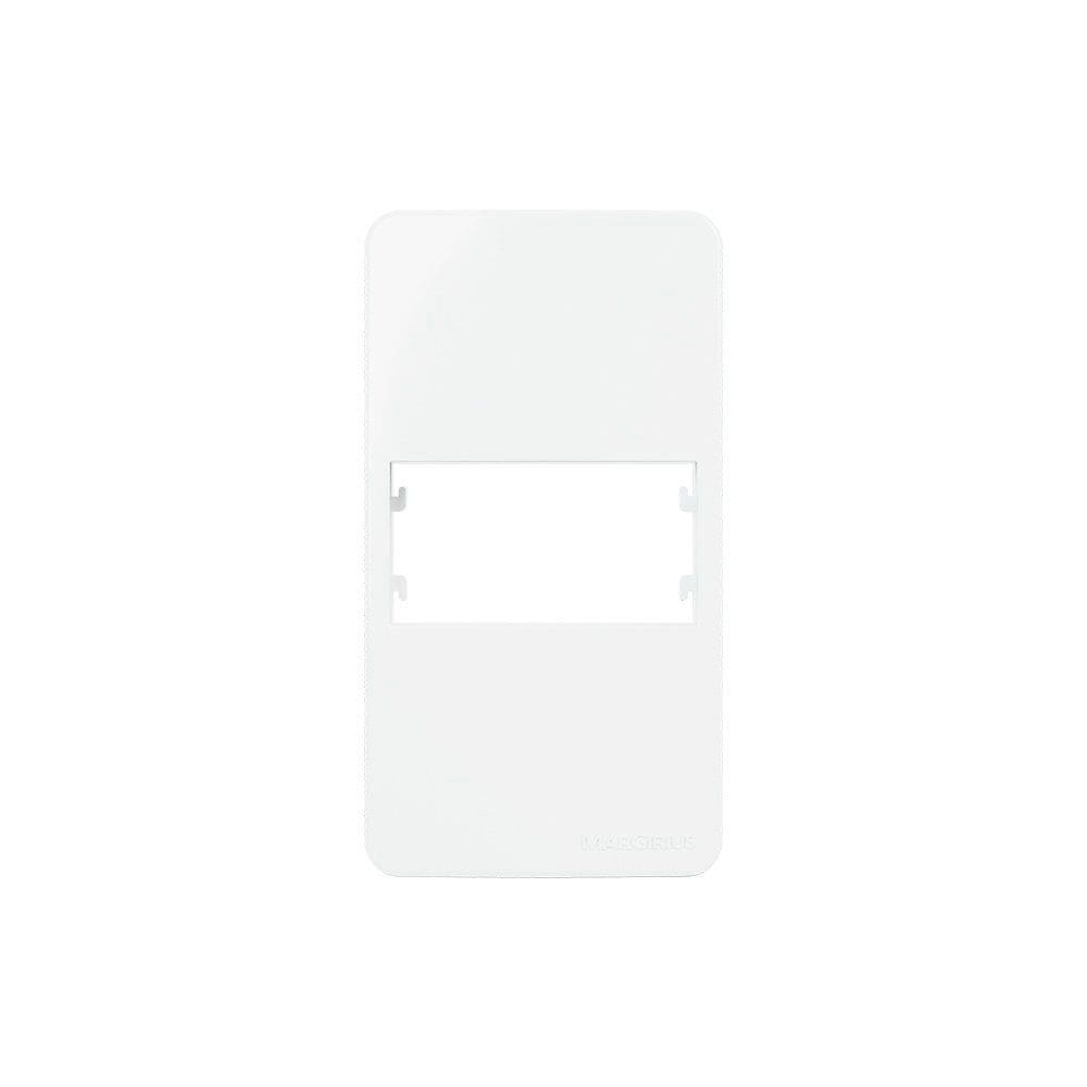 Placa para Condulete com Suporte MarGirius Sleek Caixa 3/4" para 1 Módulo Branca