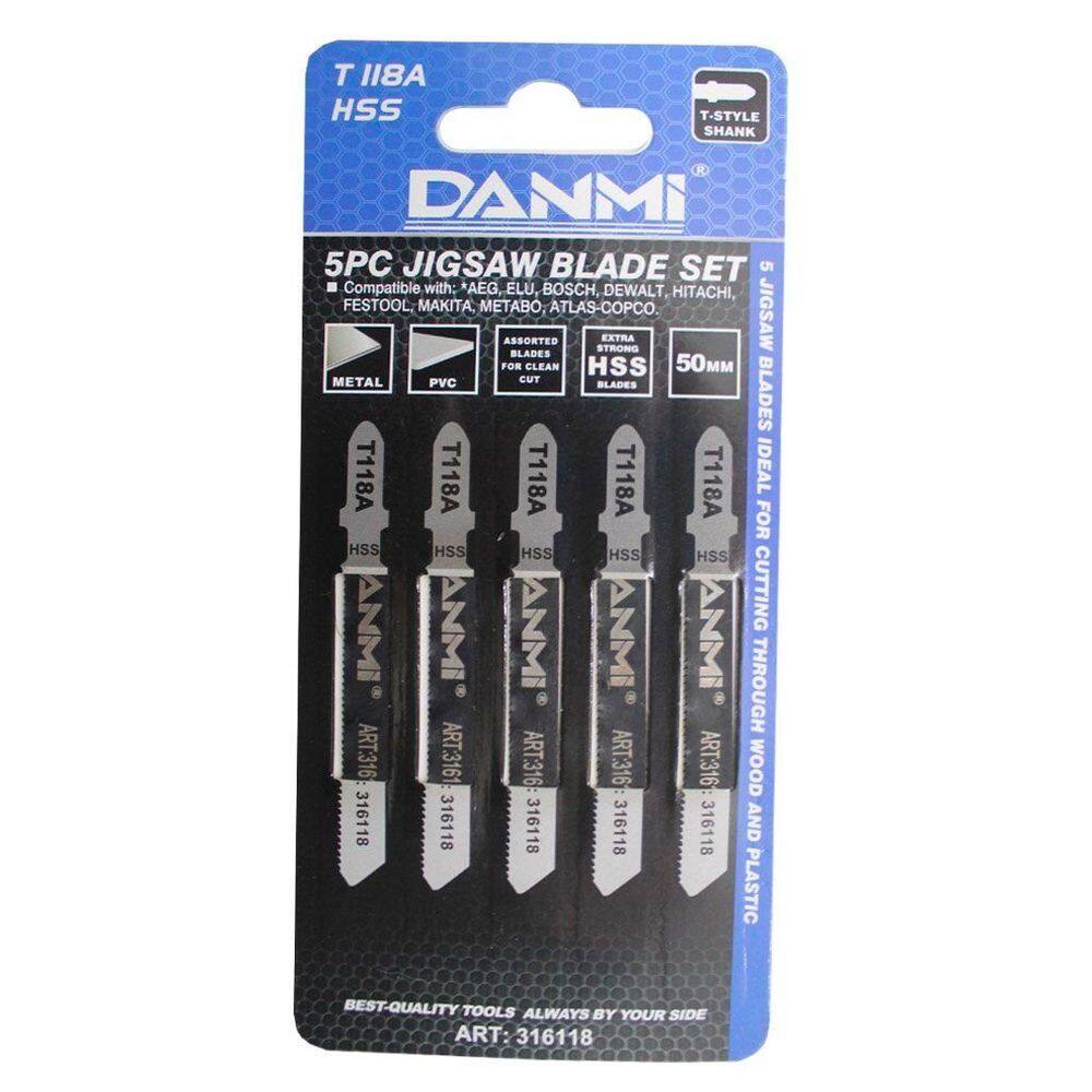 Jogo De Lâmina Serra Tico Tico Para Ferro 5 Peças 50MM DANMI®