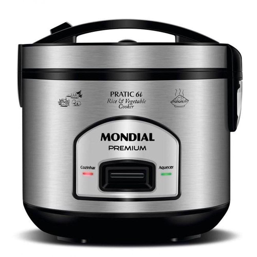 Panela Elétrica De Arroz Mondial Pe-43-6x Preto Inox 110V