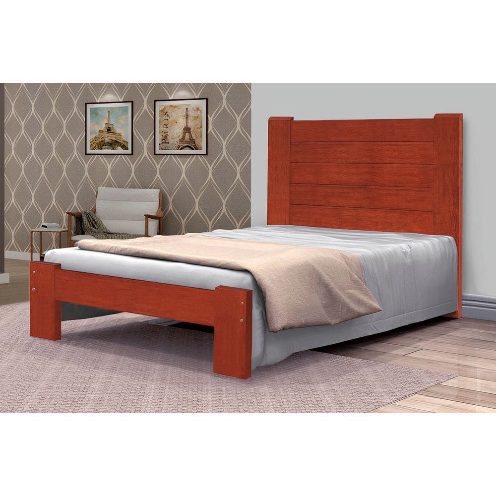 Cama Super King Size Malbec de Madeira Maciça Tauari