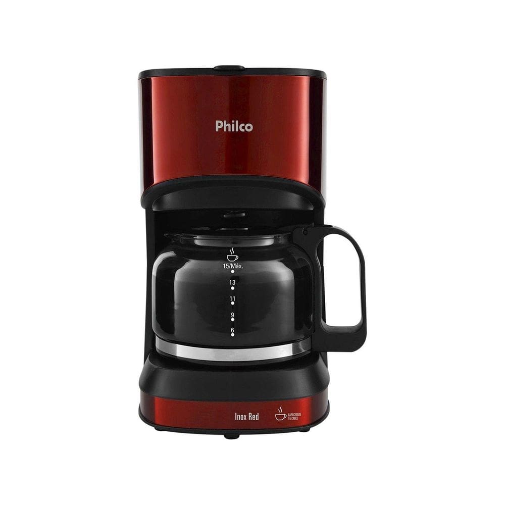 Cafeteira Philco Compact Red 550w Faz 15 Cafés 127V