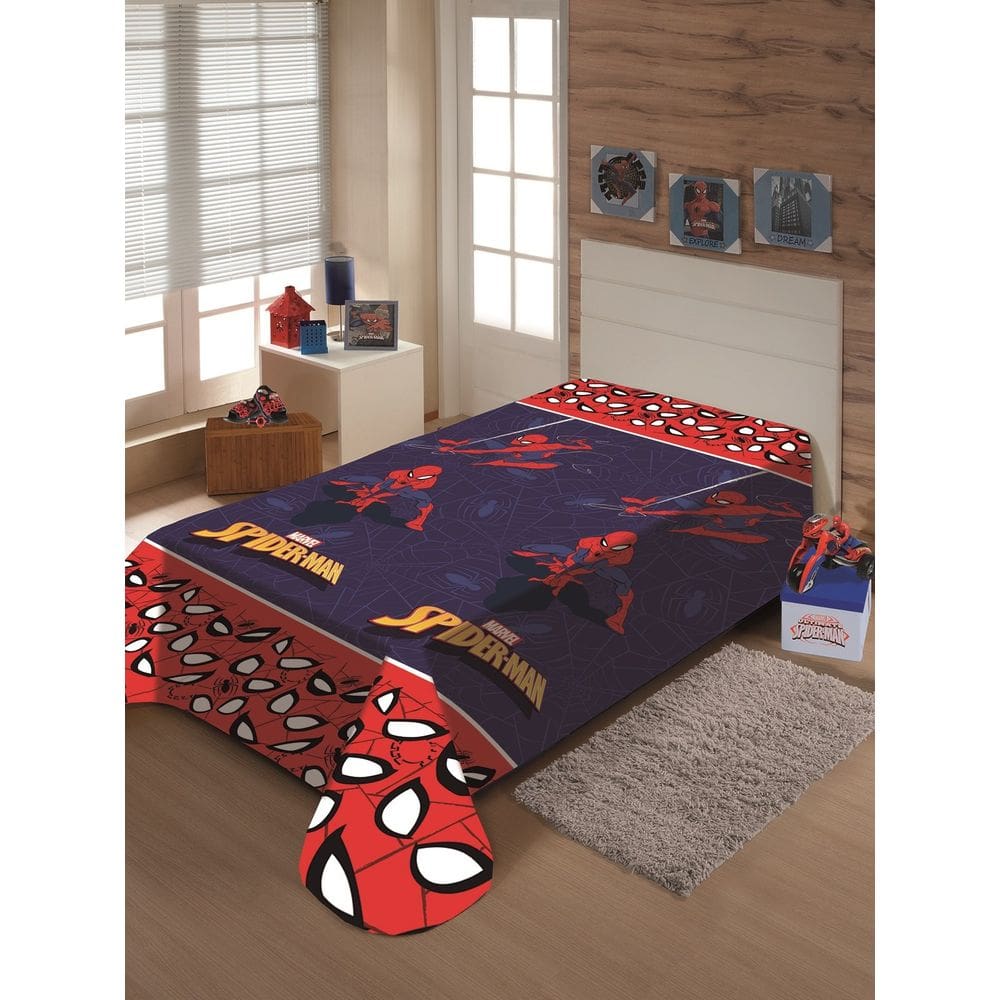 Manta Disney Infantil 150x200cm - Manta Fun Homem Aranha