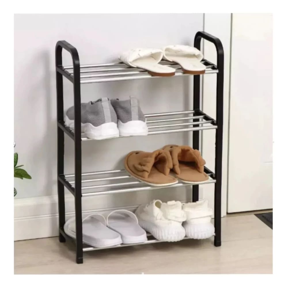Sapateira Organizadora 4 Andares Porta 8 Pares de Calçados - Jolitex MEK - Preto