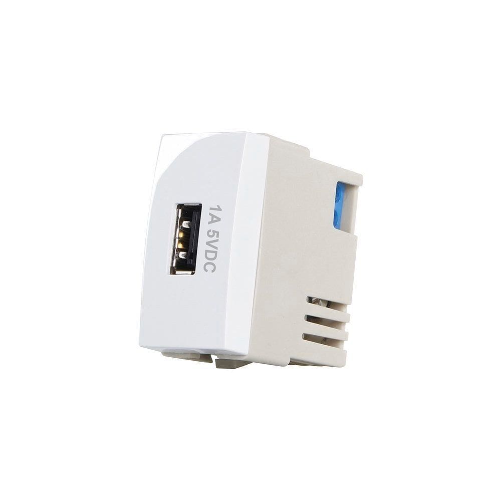 Módulo Tomada Carregador USB-A MarGirius Sleek 1A 5W Branco