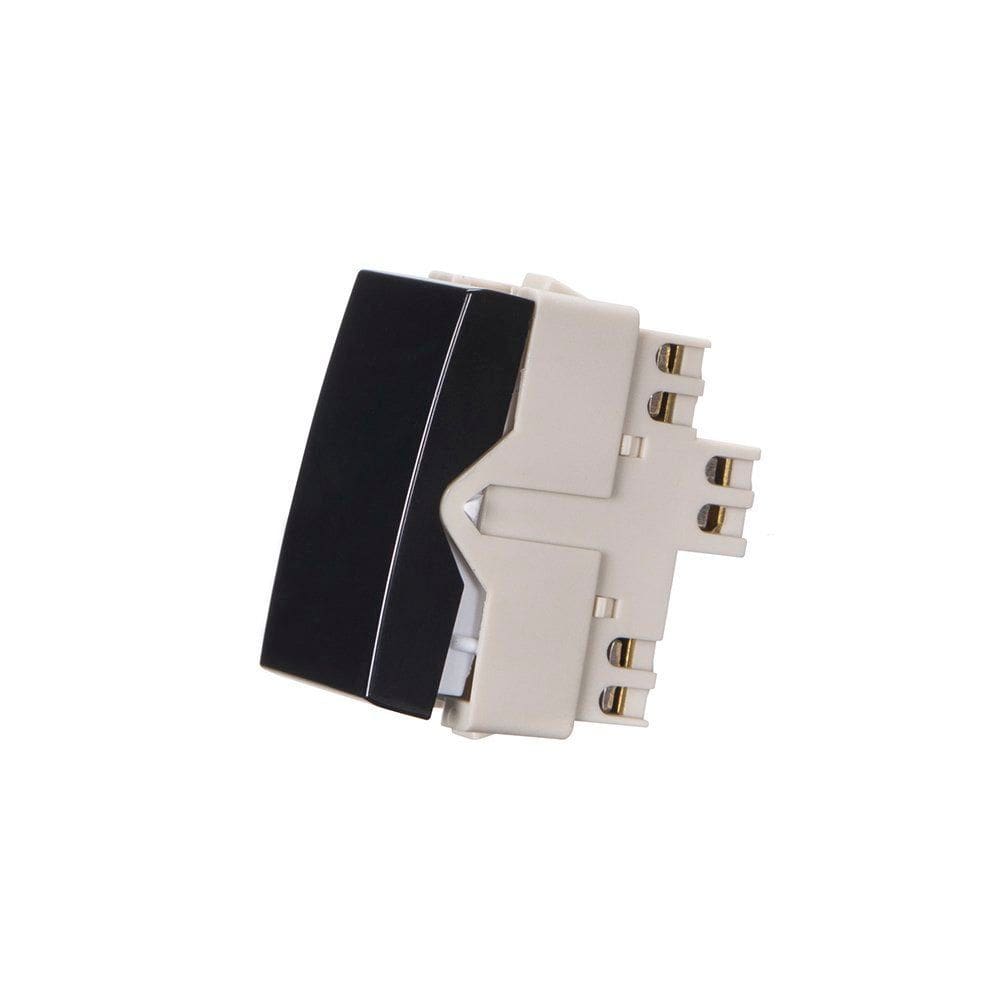 Módulo Interruptor Intermediário MarGirius Sleek 10A Preto Ebony
