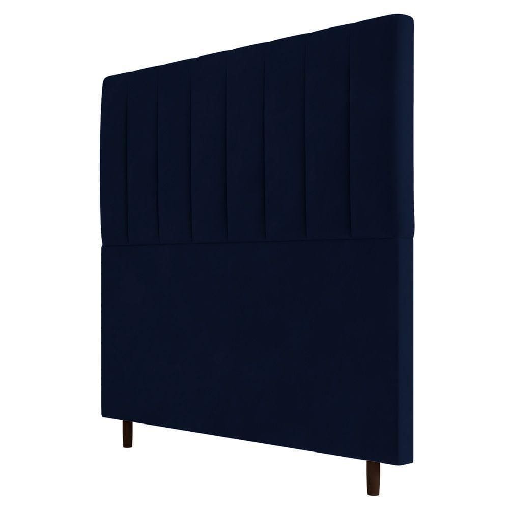 Cabeceira Cama Box Casal King Size Itália 193Cm Azul Marinho