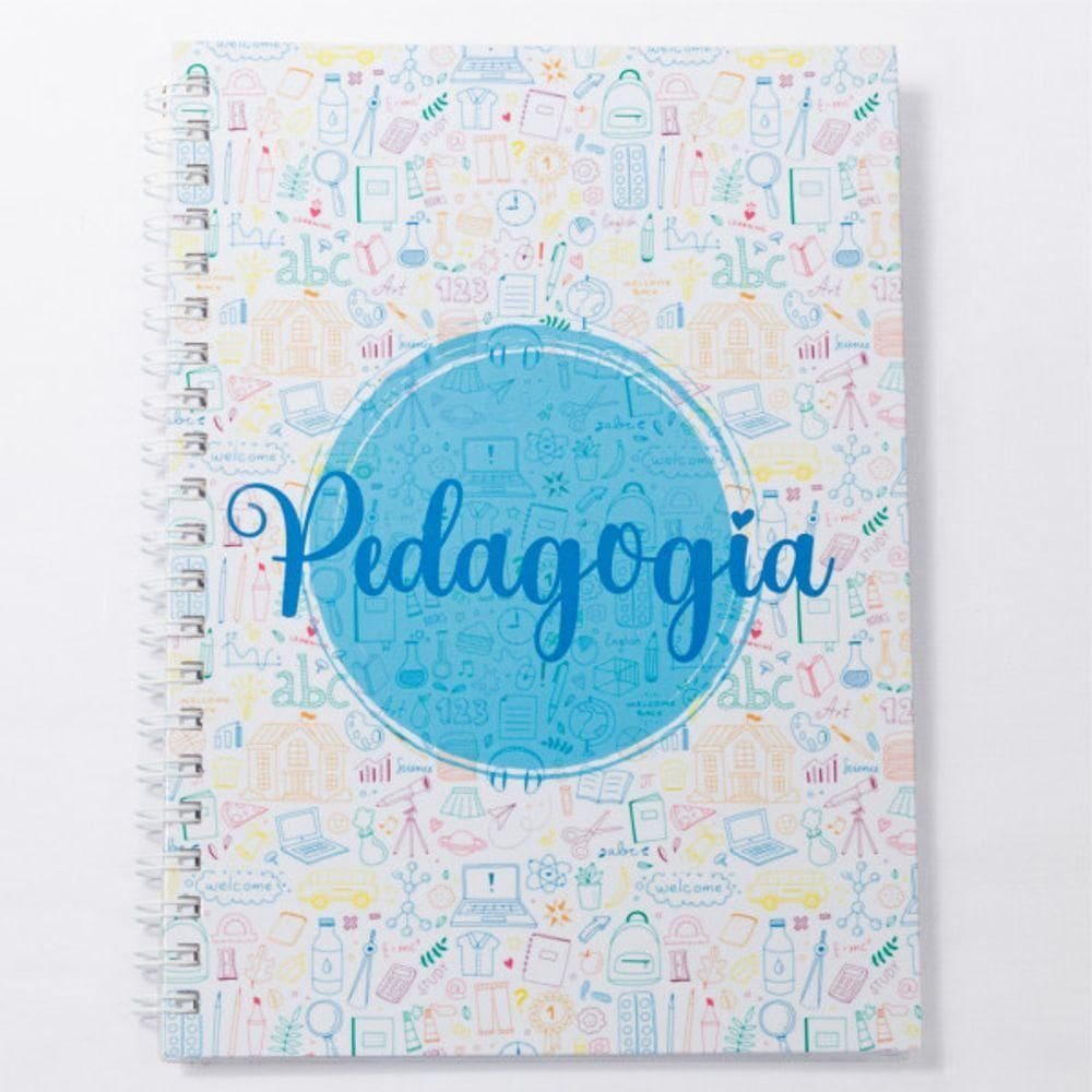 Caderno Universitário 100fls Pedagogia Profissões