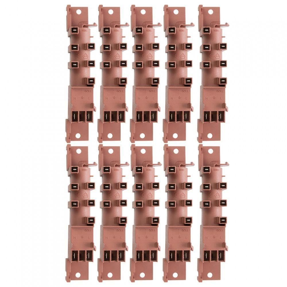 Kit Usina Para Cooktop de 5 Bocas - 10 Peças Vermelha Bivolt