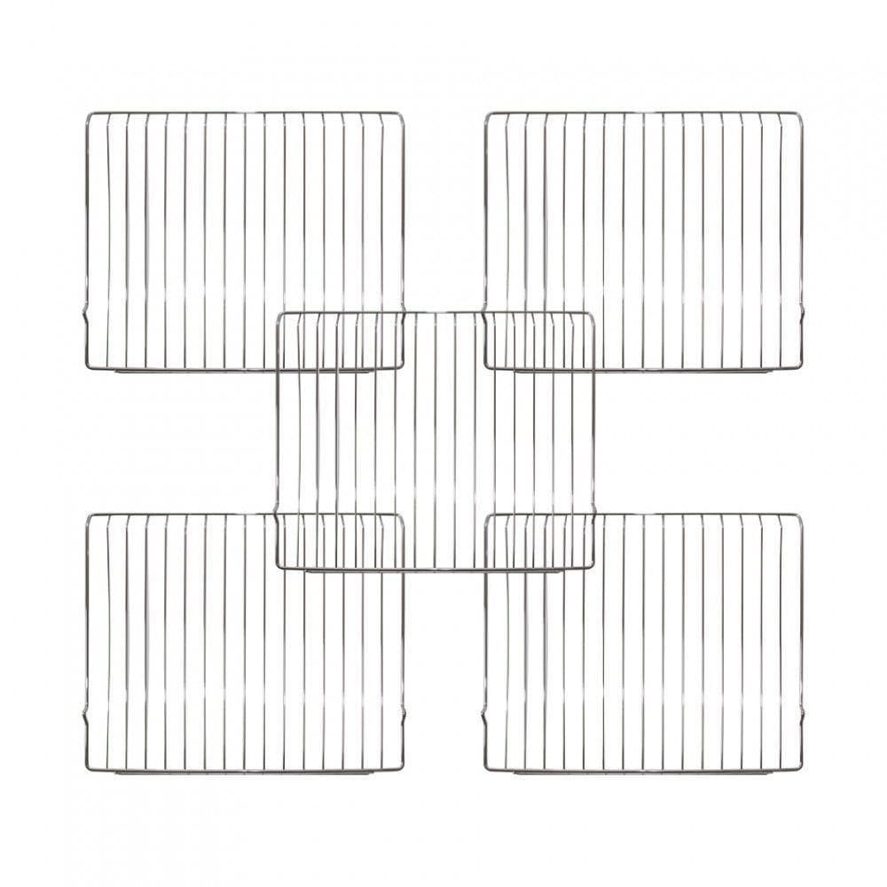 Kit Grade Cromada Para Fornos De Embutir 57 Litros 5 Peças Prata