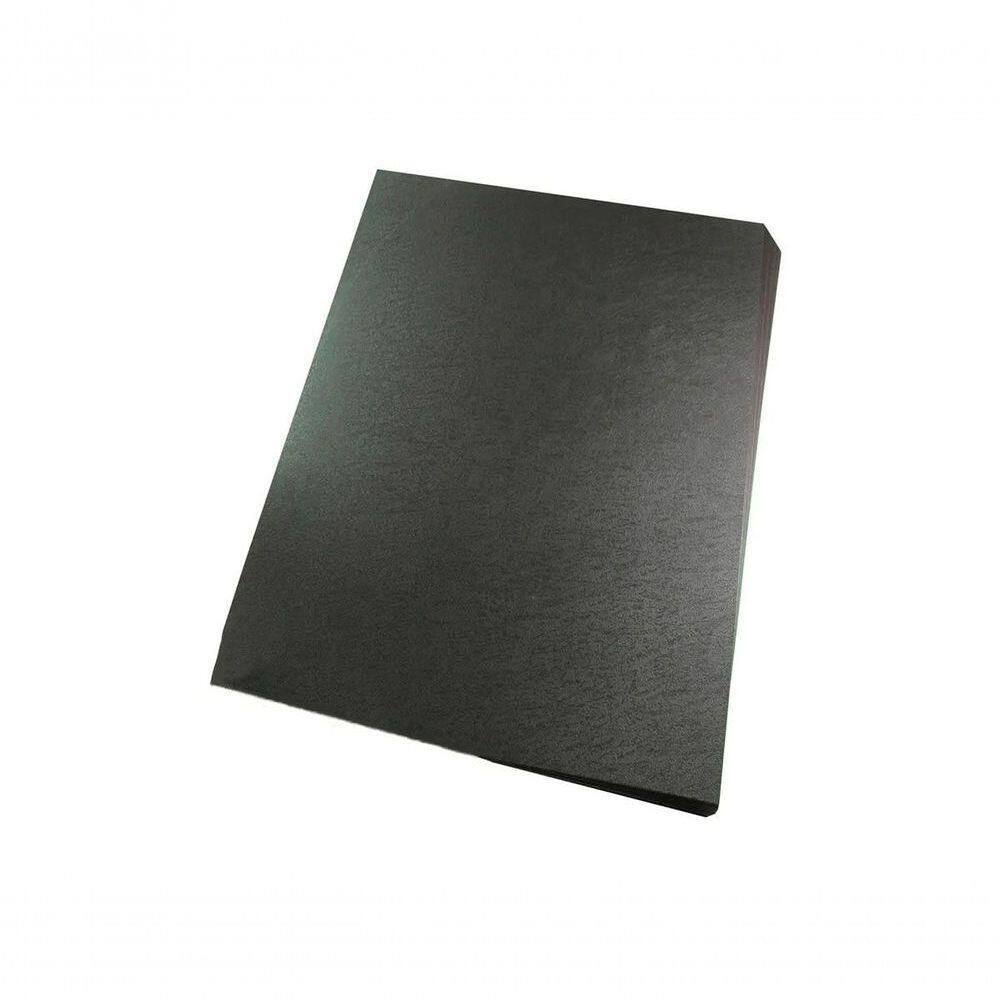 Capa Para Encadernação Ofício Preta Pp Couro 0,30Mm 100Un