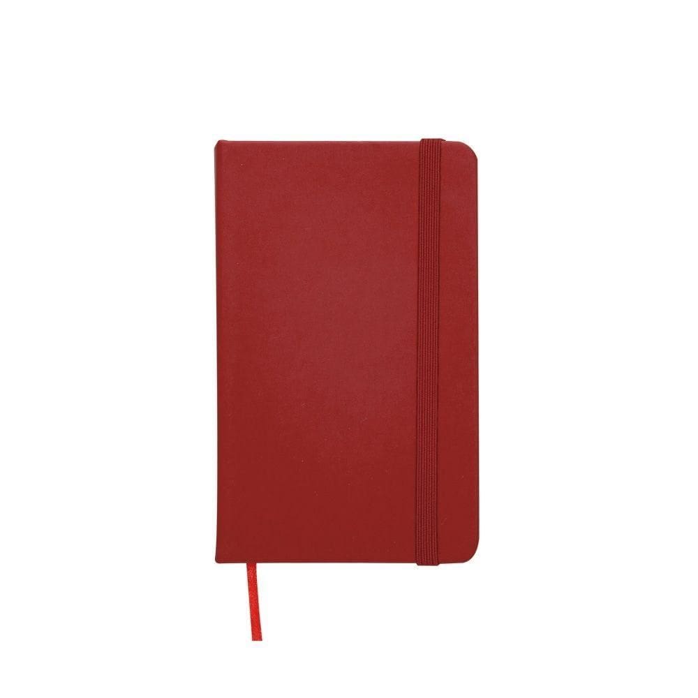 Caderneta Tipo Moleskine Anotações 13x8 S Pauta Vermelho