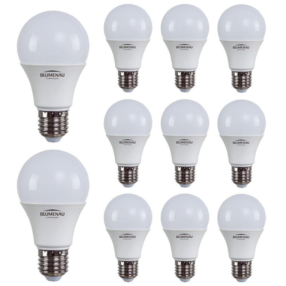 Kit 20 Lâmpadas Led Bulbo A60 12w E27 Bivolt 3000k Quente