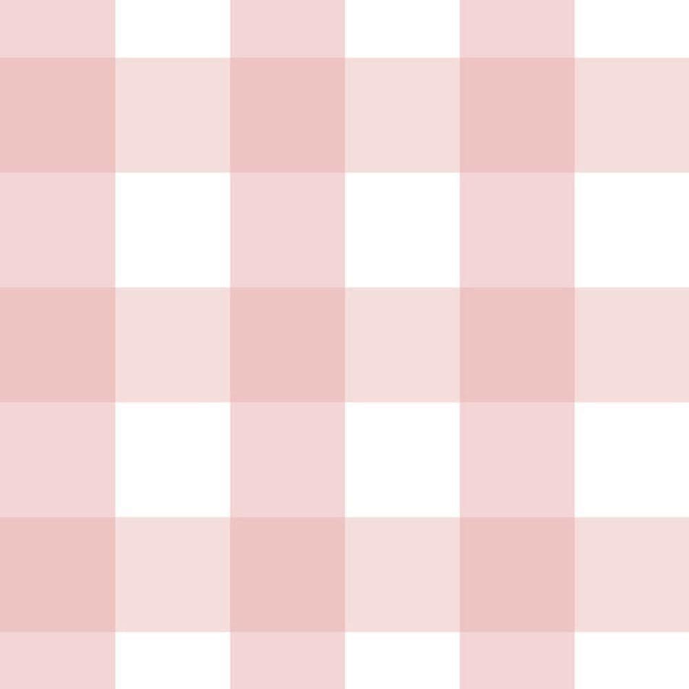 Papel De Parede Doce Estilo Xadrez Rosa 81925