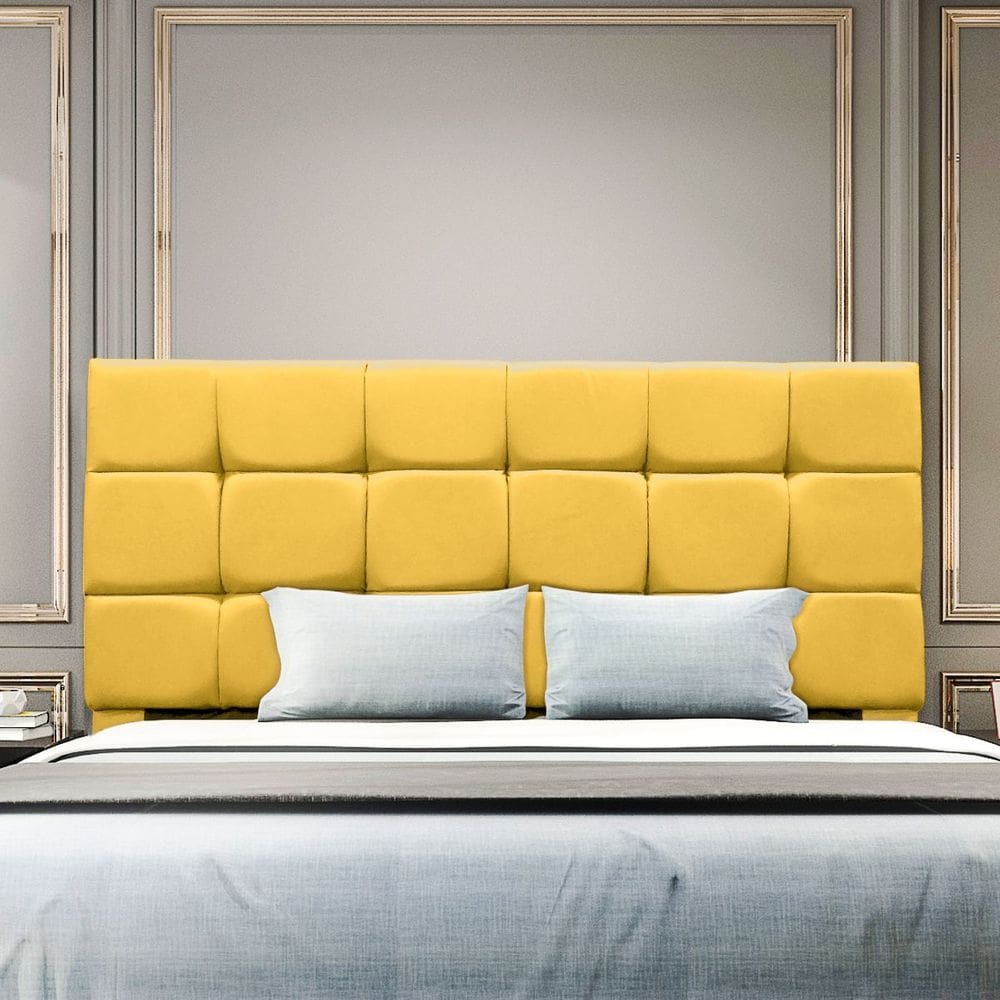 Cabeceira Cama Box Estofada Solteiro 90 cm Costa Rica Suede