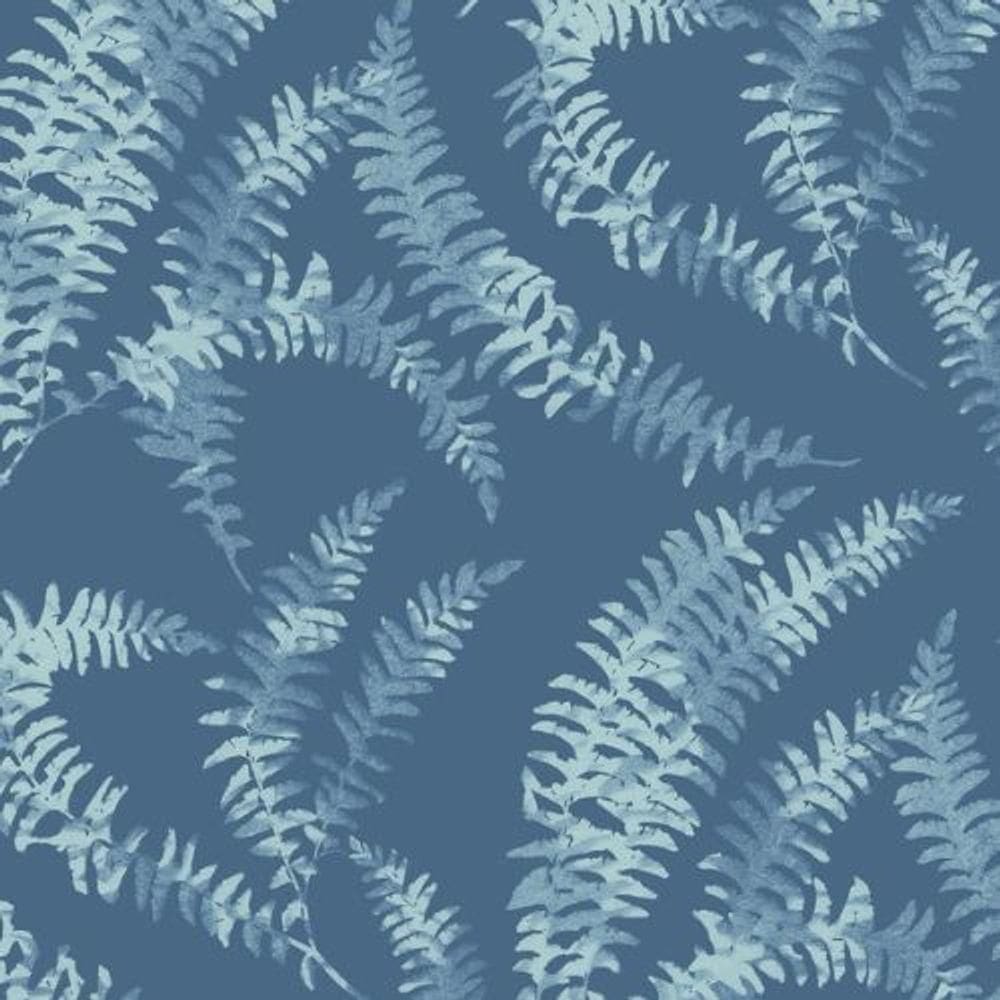 Papel De Parede Capri Folhagem Azul 190512502