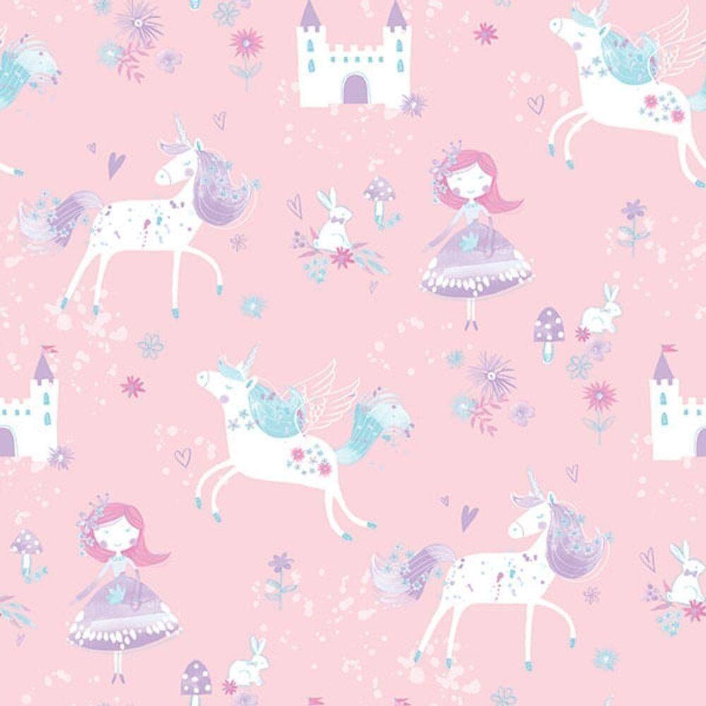 Papel De Parede Just 4 Kids Unicórnios G56523 - Rolo 10m X 0,52m