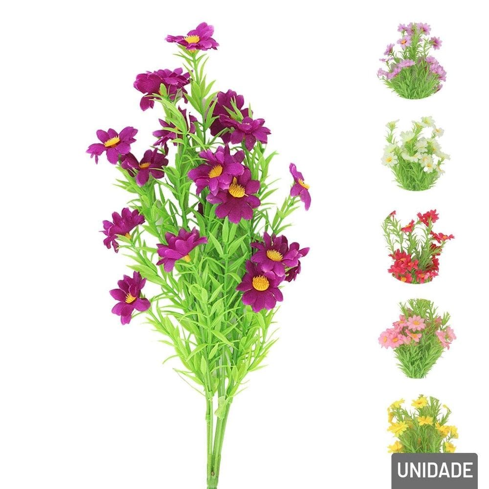 Buquê de Flores 35cm Artificial Color - Tudo em Caixa - Tudo em Caixa