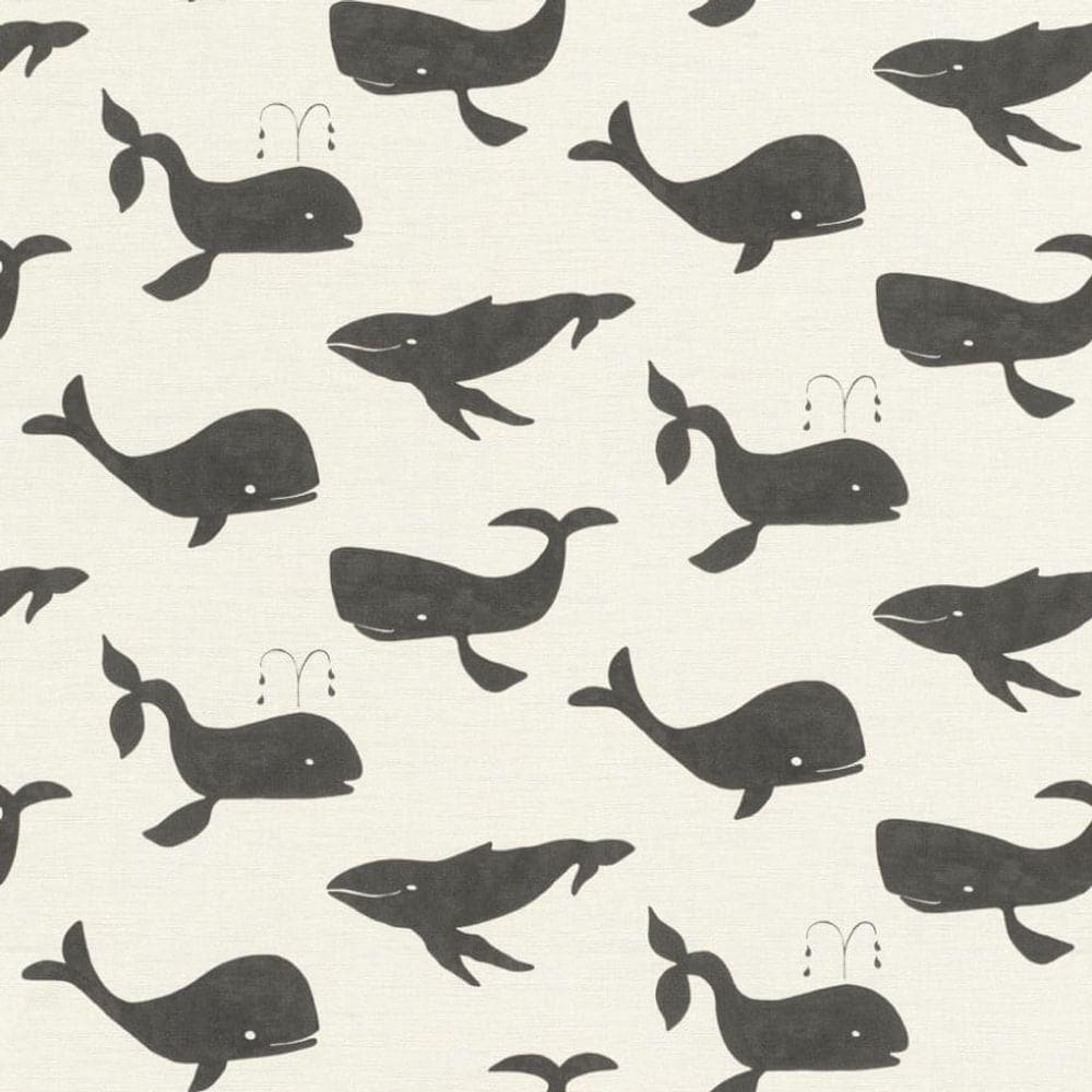 Papel De Parede Bambino Xviii Baleia 531503 Rolo 10m X 0,53m