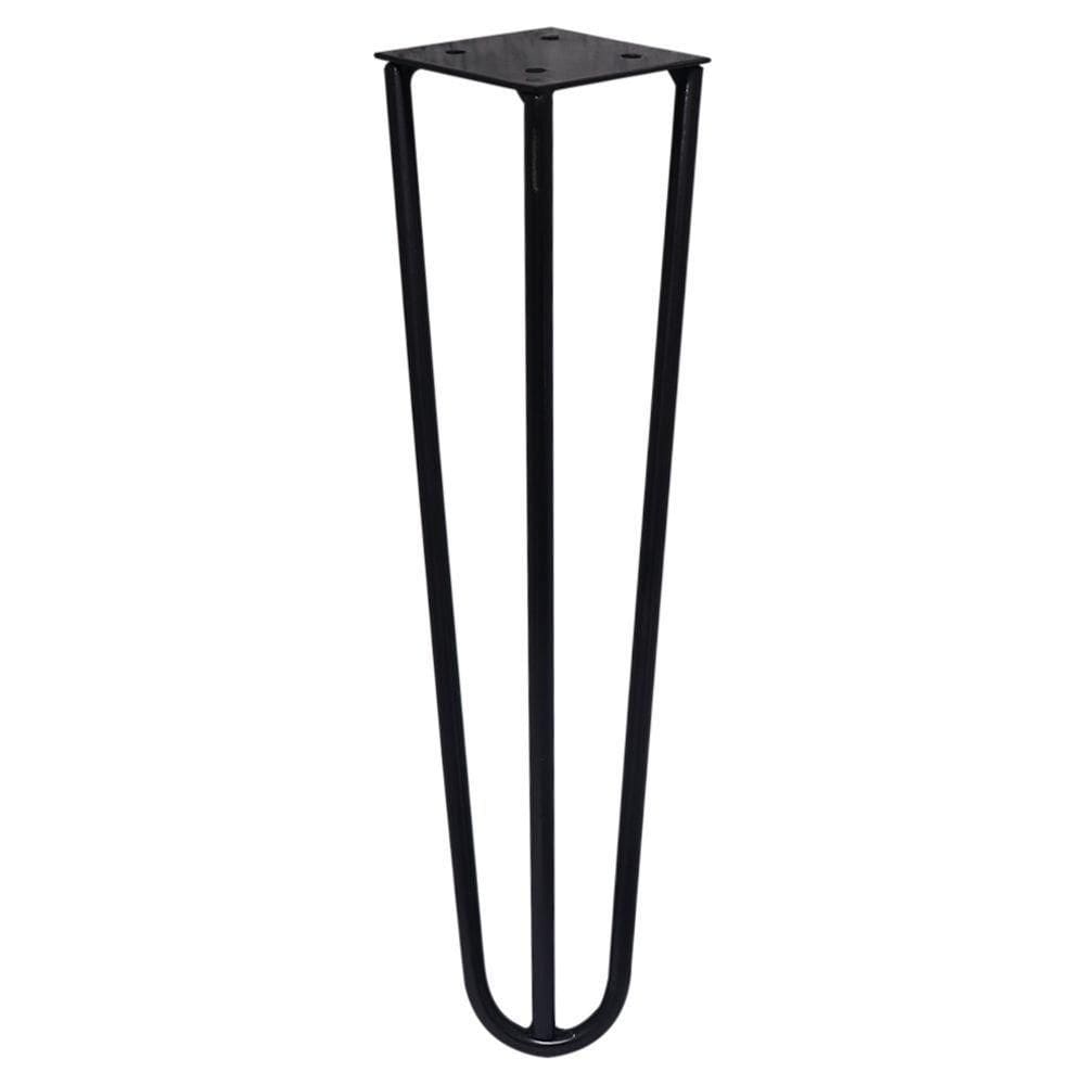 Pé De Metal 25 Cm Hairpin Legs Mesas De Centro Puffs Preto