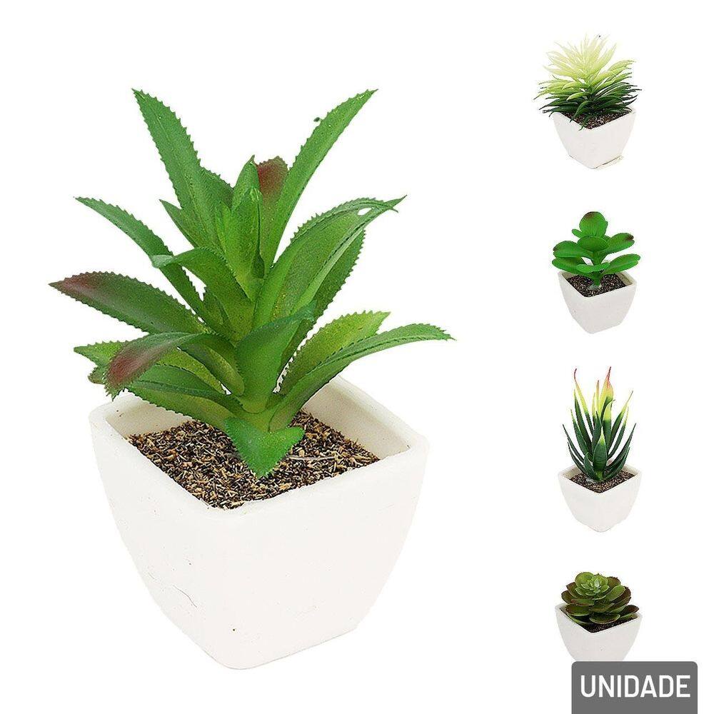Vaso Decorativo de Plástico 6cm Suculenta - Tudo em Caixa