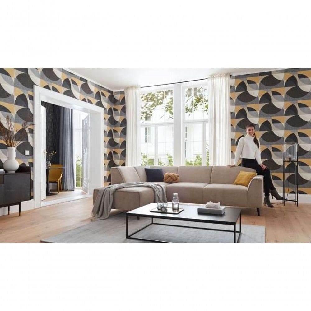 Papel De Parede Raízes Círculos 1015015 Tam. 4m²