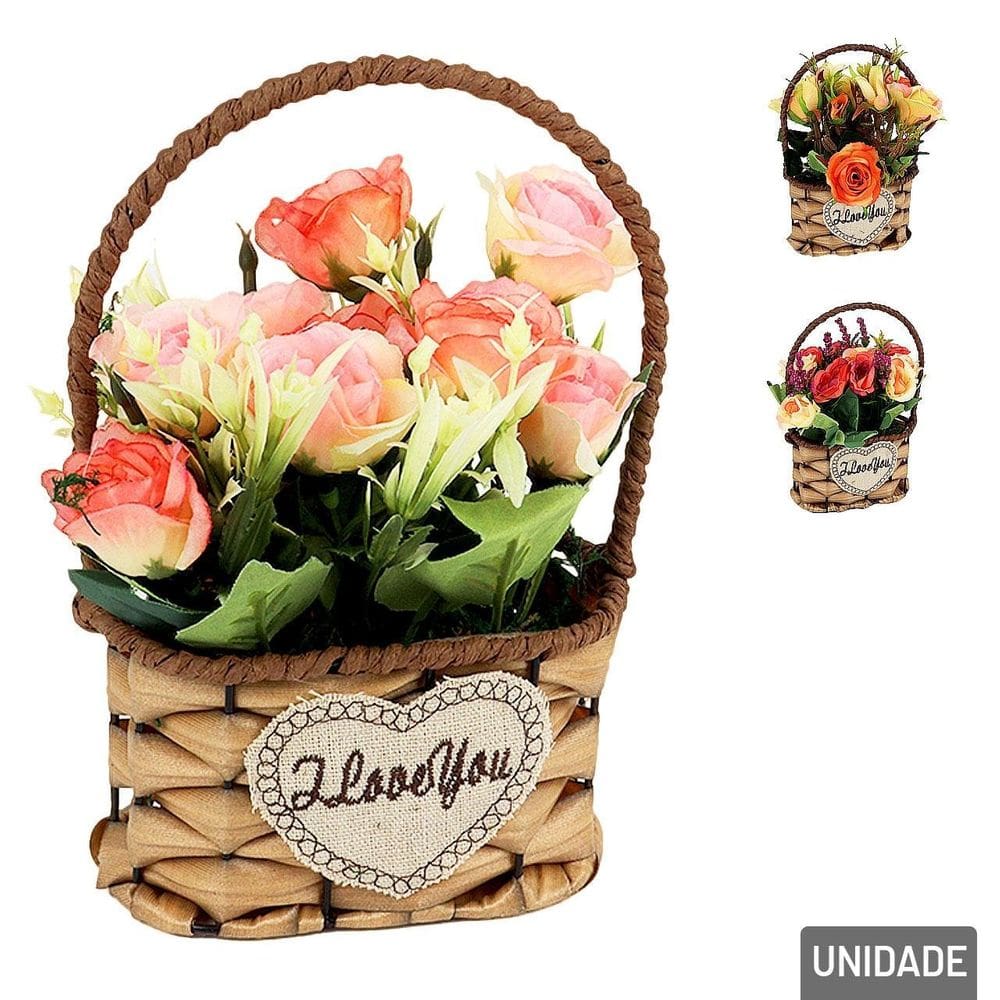 Vaso Decorativo de Plástico 20cm Planta com Alças - Tudo em Caixa