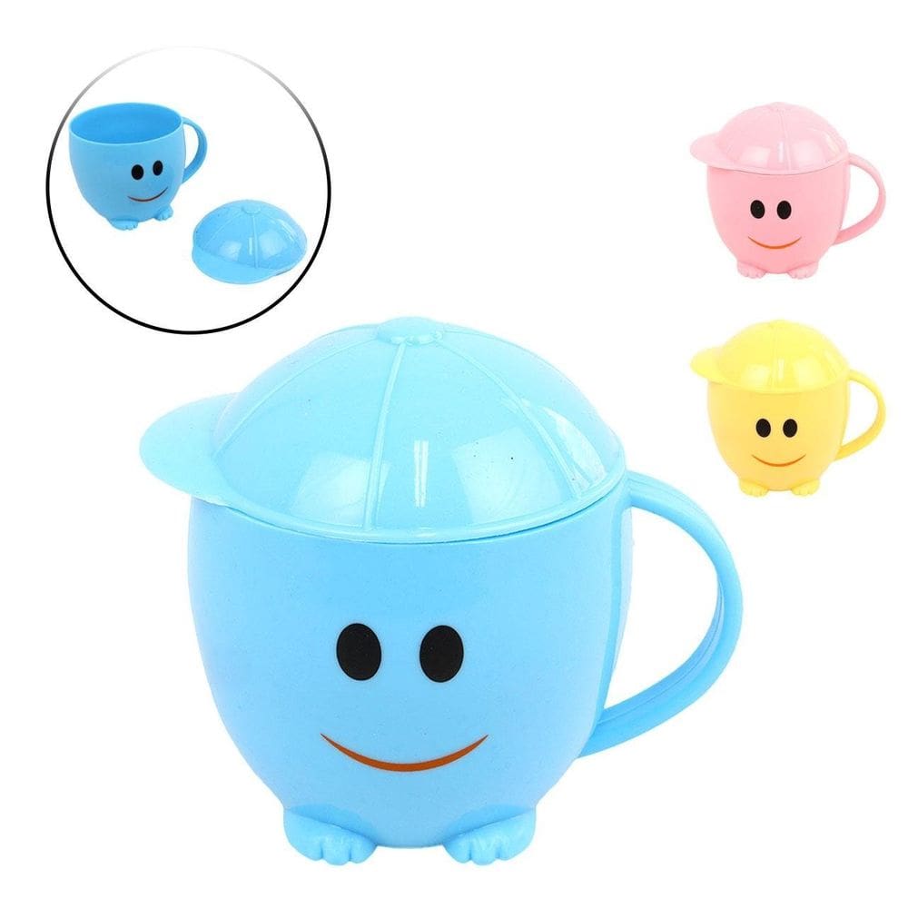 Caneca de Plástico 250ml Infantil com Tampa Color - Tudo em Caixa