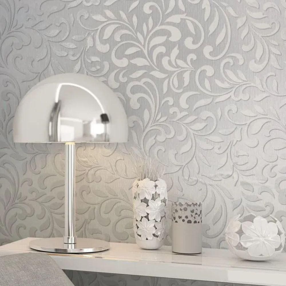 Papel De Parede Jackie Damask Off White 6829-10