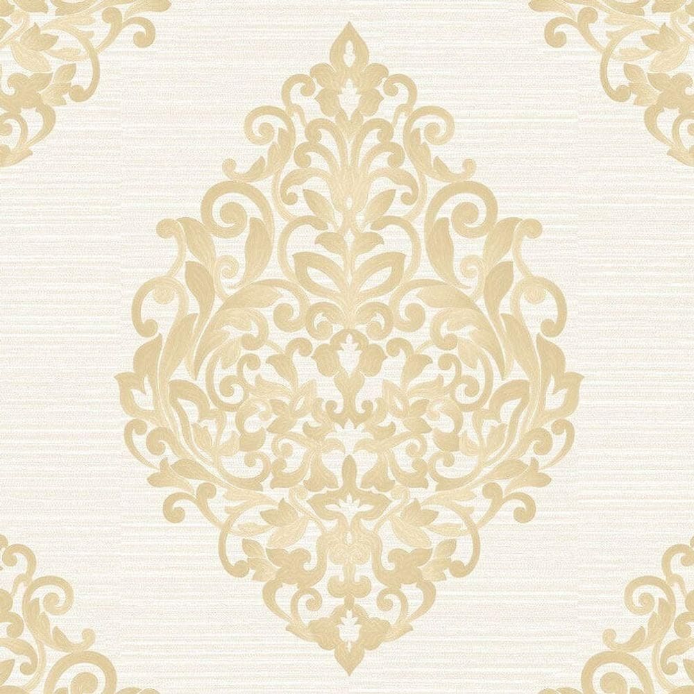 Papel De Parede Fiesta Modern Arranjo Damask Dourado 533081 Fiesta Modern 533081