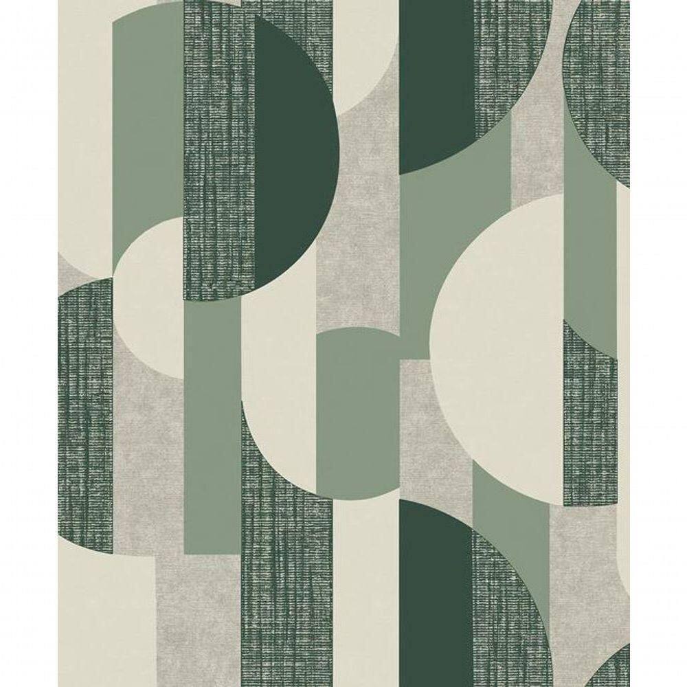 Papel De Parede Maison Geométrico Verde A56303