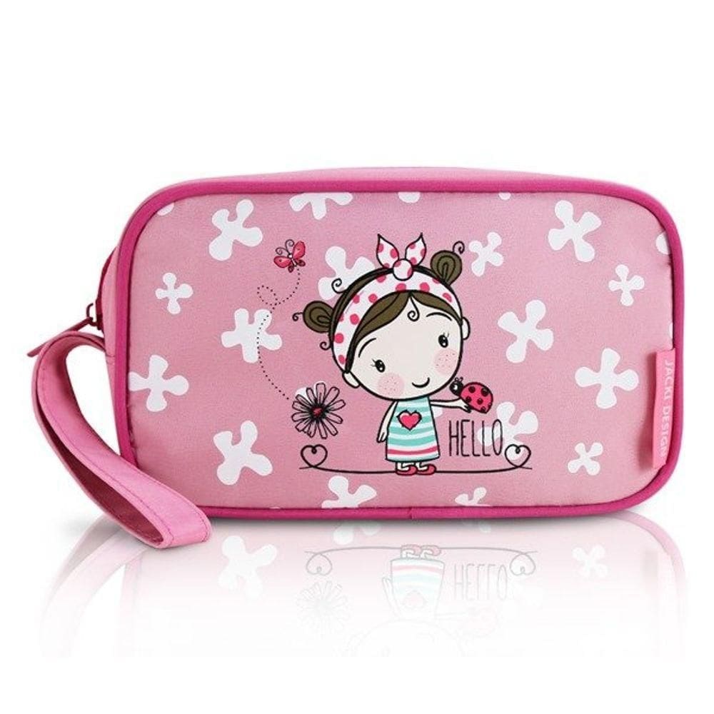 Estojo Tamanho Médio Rosa Pequeninos Jacki Design Fúcsia - Morena
