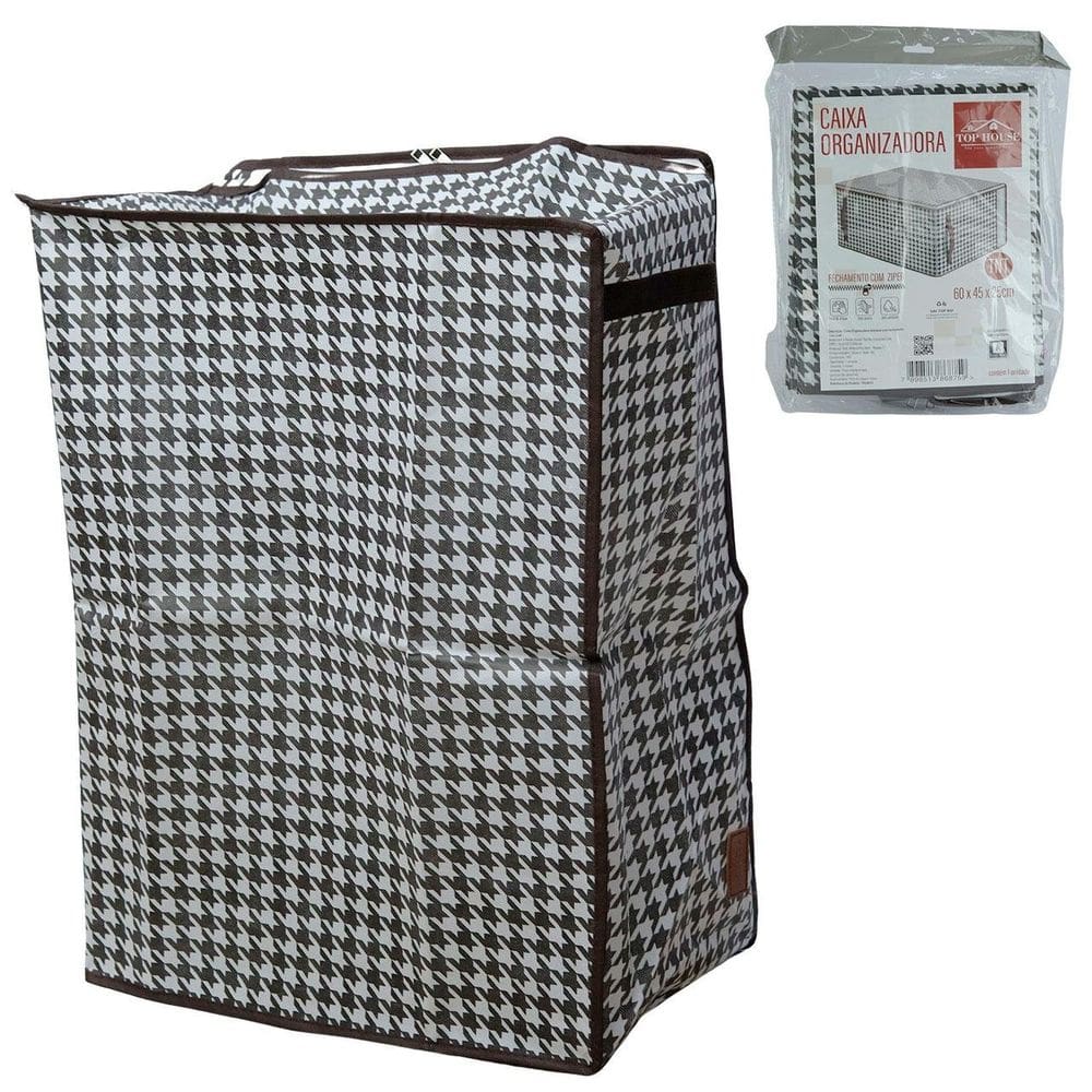 Caixa Organizadora TNT 60x45x25cm com Ziper - Tudo em Caixa