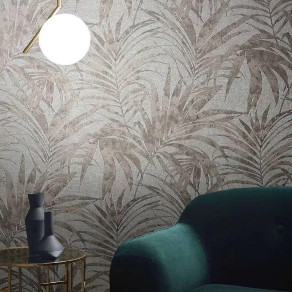 Papel De Parede Ivy Folhagem Bege 6803-30