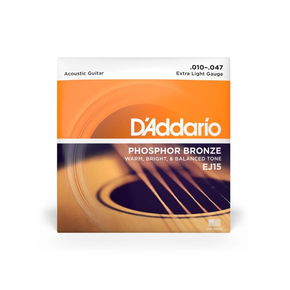 Cordas Para Violão Aço D Addario Phosphor Bronze Ej15 .010-.047 [F108]
