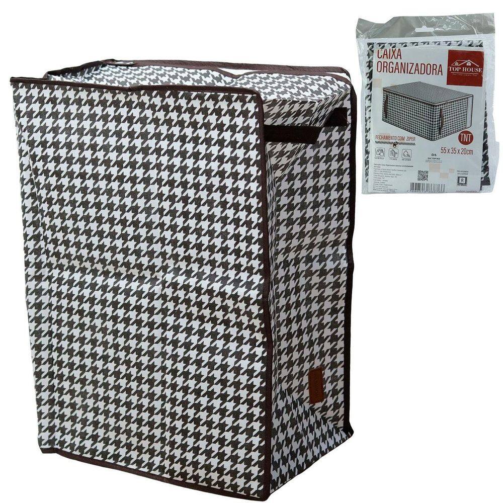Caixa Organizadora TNT 55x35x20cm com Ziper - Tudo em Caixa