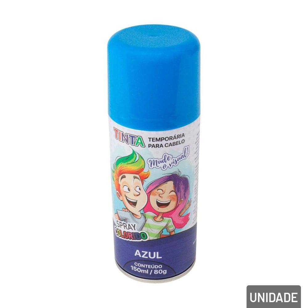 Tinta Para Cabelo Spray 150ml Azul - Tudo em Caixa