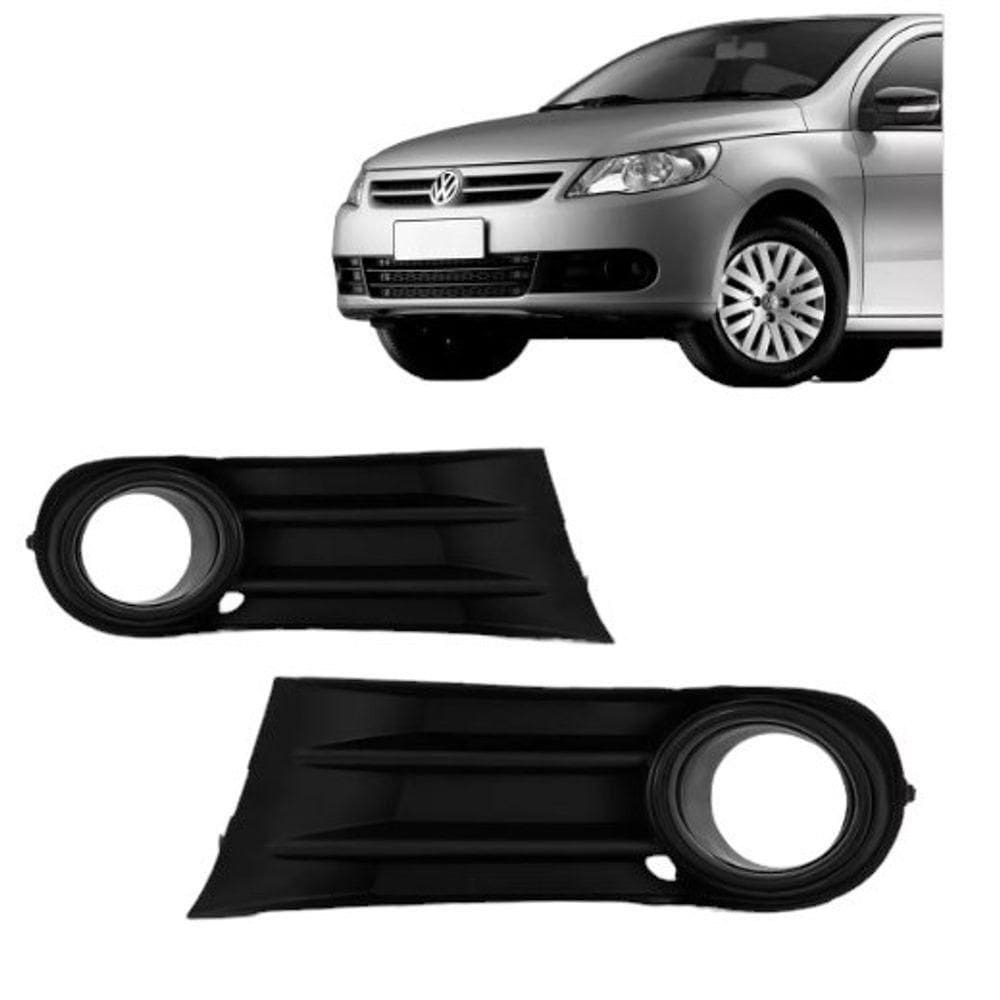 Par Moldura Grade Parachoque Gol G5 Voyage Saveiro Preta