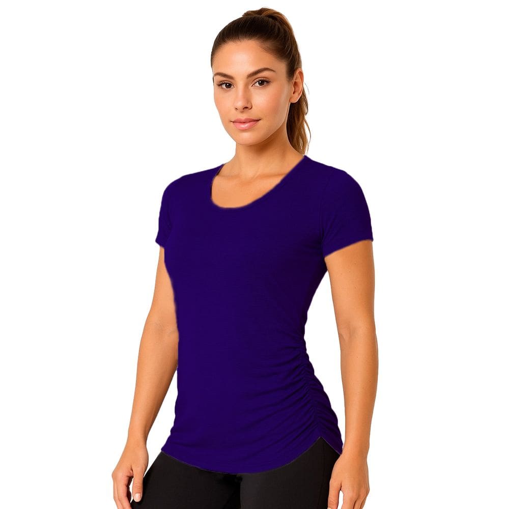 Blusa Manga Curta Fitness Alongada