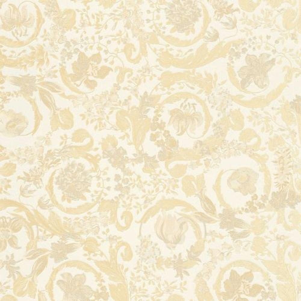 Papel De Parede Versace V Floral Bege 387063