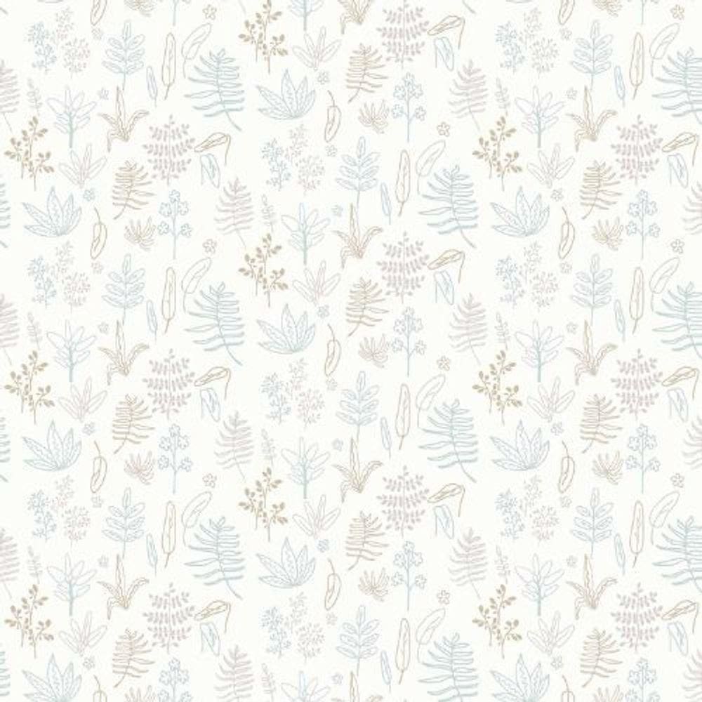 Papel De Parede Minime Folhagem Bege 17166