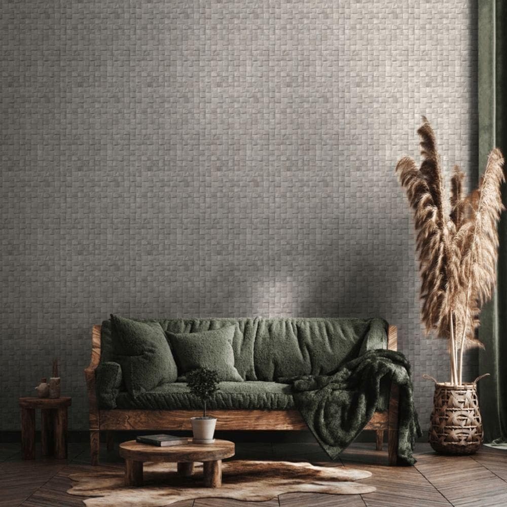 Papel De Parede Struktura Tijolo Cinza 45741